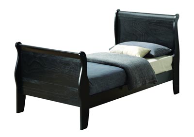 Black Twin Sleigh Bed