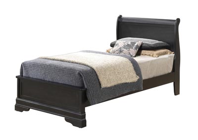Black Twin Low Profile Bed