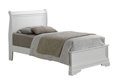 White Twin Low Profile Bed