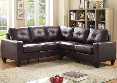 Cappuccino Faux Leather Sectional