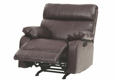 Image for Clarke Brown Faux Leather Rocker Recliner