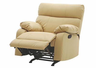 Image for Clarke Beige Faux Leather Rocker Recliner