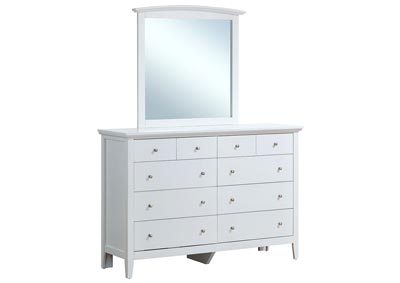 White Arched Dresser Mirror