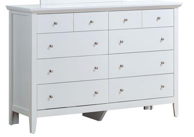 White 8 Drawer Dresser