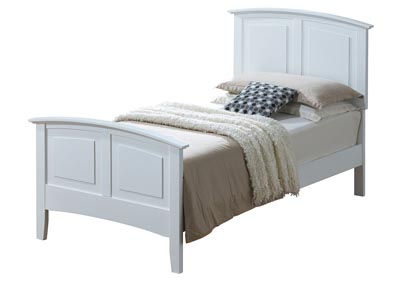 Image for White Twin Size Panel Bed