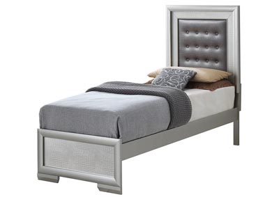 Image for Silver Champagne Twin Panel Bed