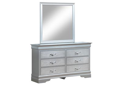 Silver Champagne Dresser w/Mirror
