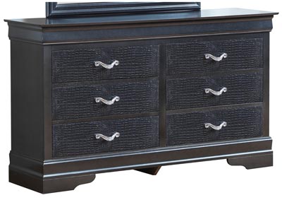Charcoal 6 Drawer Dresser