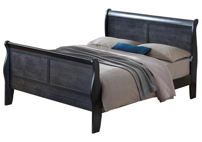 Charcoal Queen Sleigh Bed