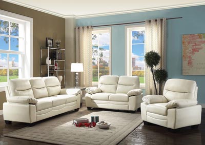 Image for Torcon Pearl Faux Leather Sofa and Loveseat