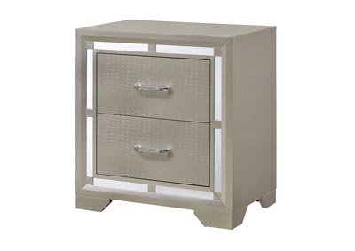 Image for Alana Silver Champagne Nightstand