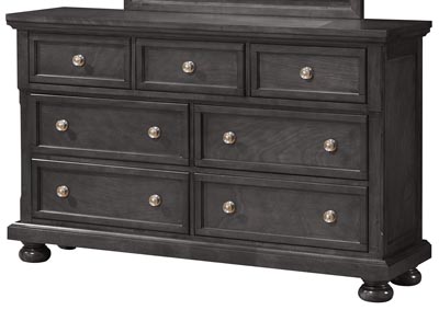 Gray Wooden 7 Drawer Dresser