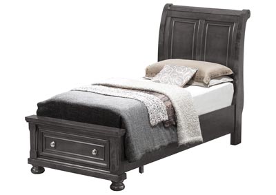 Image for Gray 3 Box Twin Storage Bed