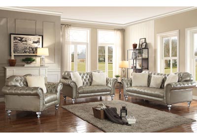 Image for Gilver Faux Leather Sofa and Loveseat
