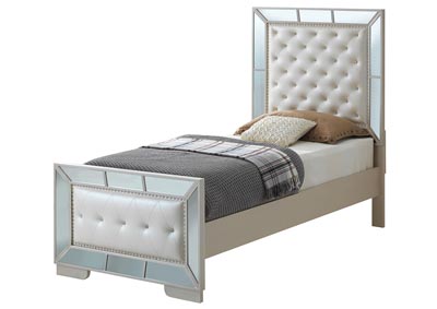 Image for Pearl Mirror Tile Frame Twin Bed