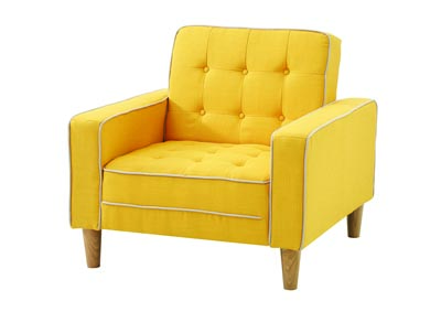 Yellow Fabric 2 Box Chair Bed