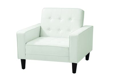 White PU 2 Box Chair Bed