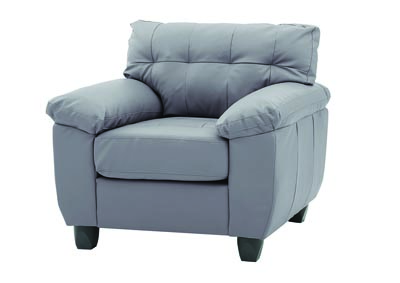 Gray Faux Leather Chair