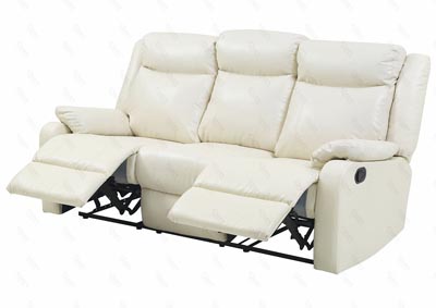 Image for Pearl Faux Leather Double Reclining Sofa