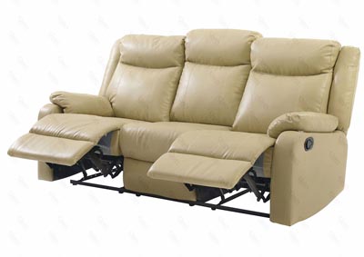 Putty Faux Leather Double Reclining Sofa