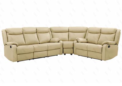 Image for Putty Faux Leather Double Reclining Sectional