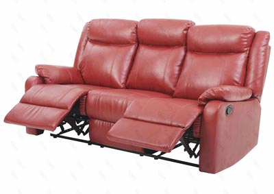 Red Double Reclining Sofa