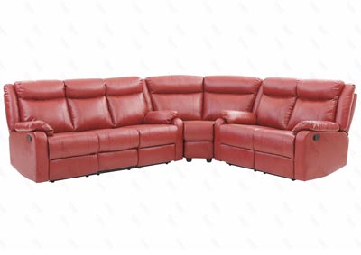 Image for Red Double Reclining Sectional