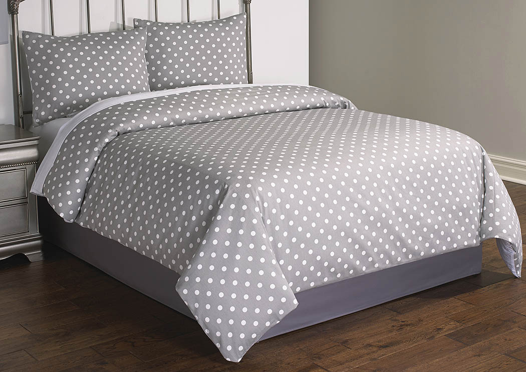 Annabelle Gray 3 Piece Full/Queen Comforter Set,Hallmart
