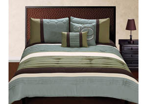 Image for Jackson Multicolor Embroidered Design 5 Piece King Comforter Set
