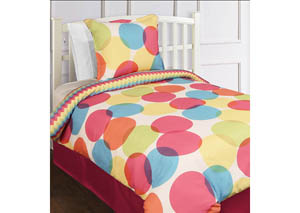 Image for Jada Pastel Polka-Dot 2 Piece Twin Comforter Set