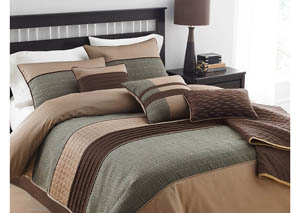 Image for Rexwell Brown/Tan Multicolor 7 Piece Queen Comforter Set