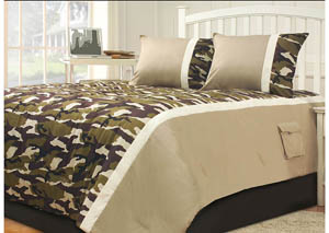 Image for Camp Dynasty Camouflage 2 Piece Twin Comforter Set
