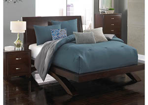 Image for Contempo Solid Dark Teal 6 Piece King Comforter Set