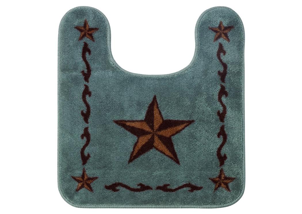 Lone Star Turquoise Contour Rug,Hi End Accents