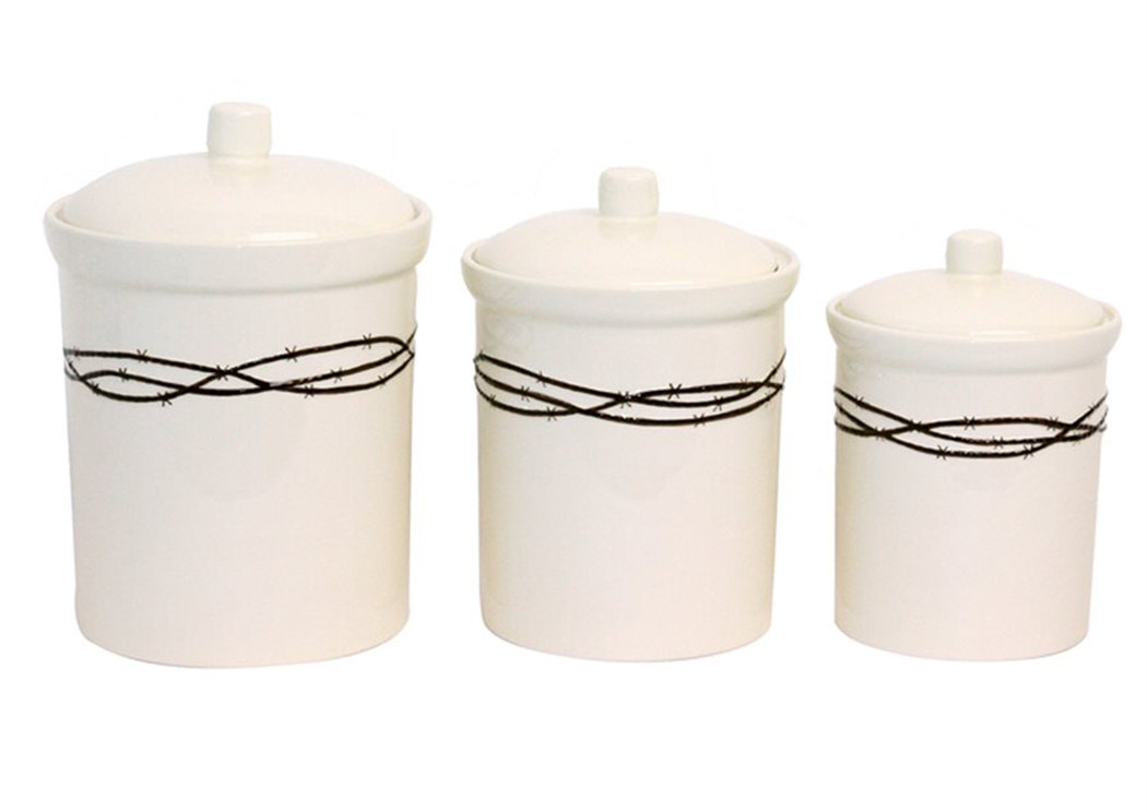 Barbwire Canister Set,Hi End Accents