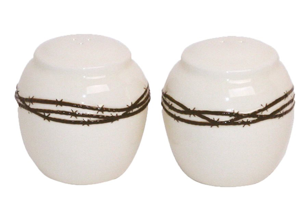 Barbwire Salt & Pepper Shaker,Hi End Accents
