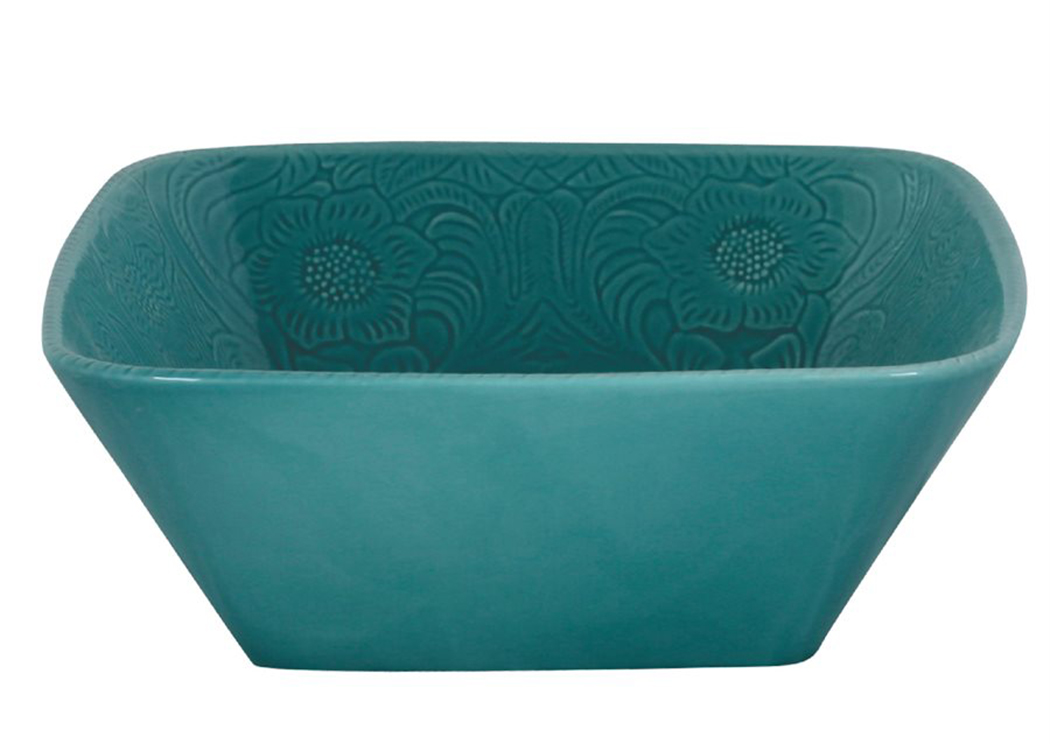 Savannah Turquiose Serving Bowl,Hi End Accents