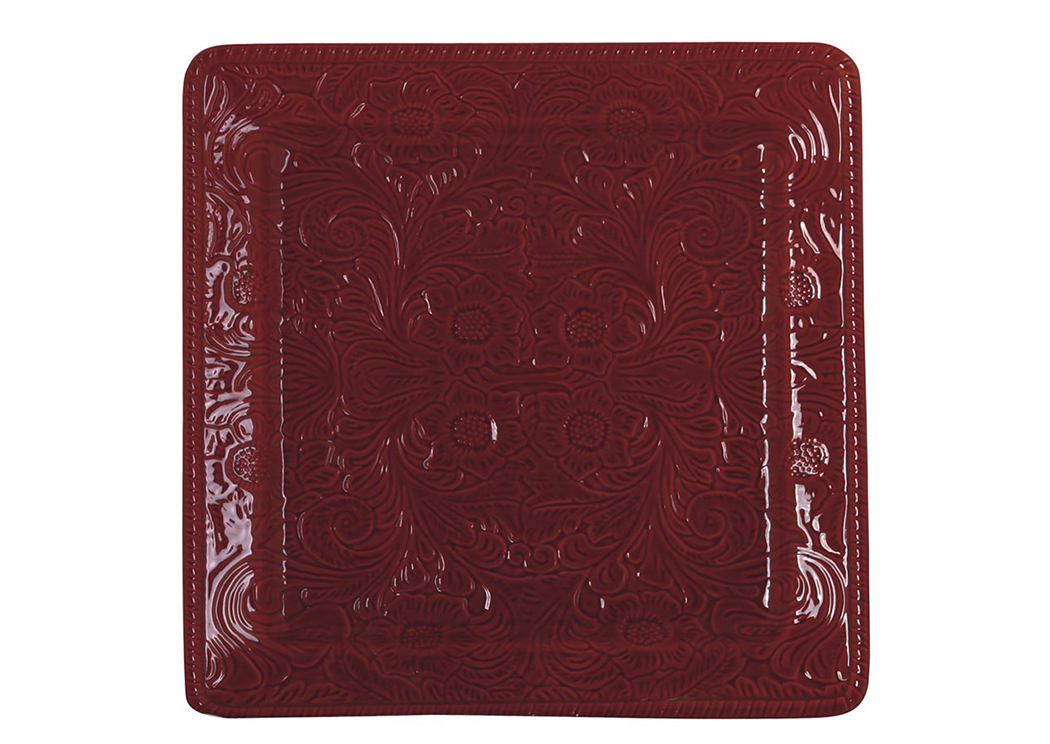 Savannah Red Serving Plate,Hi End Accents