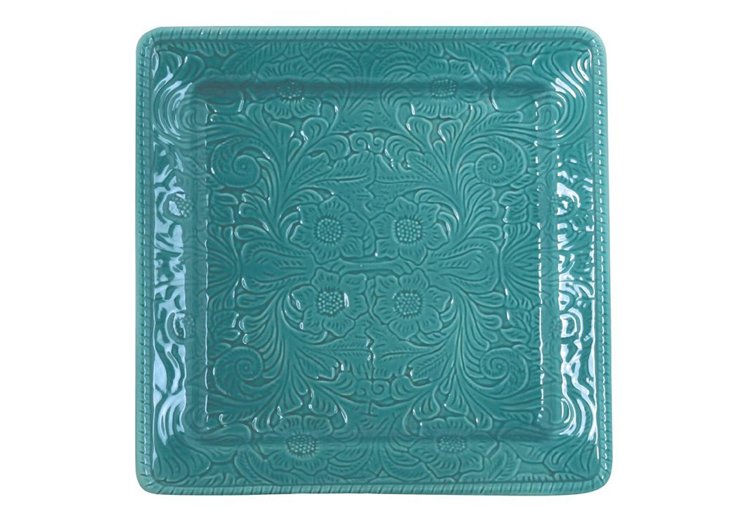Savannah Turquiose Serving Plate,Hi End Accents