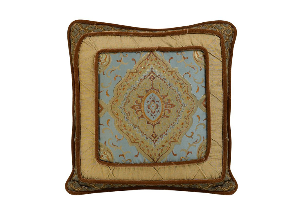 Bianca Box Pattern Framed Pillow,Hi End Accents