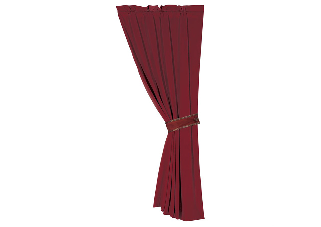 Lorenza Crimson Velvet Curtain,Hi End Accents