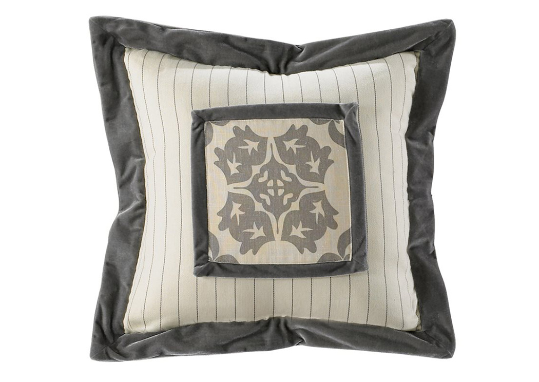 Kerrington Medallion Print Framed Toss Pillow,Hi End Accents