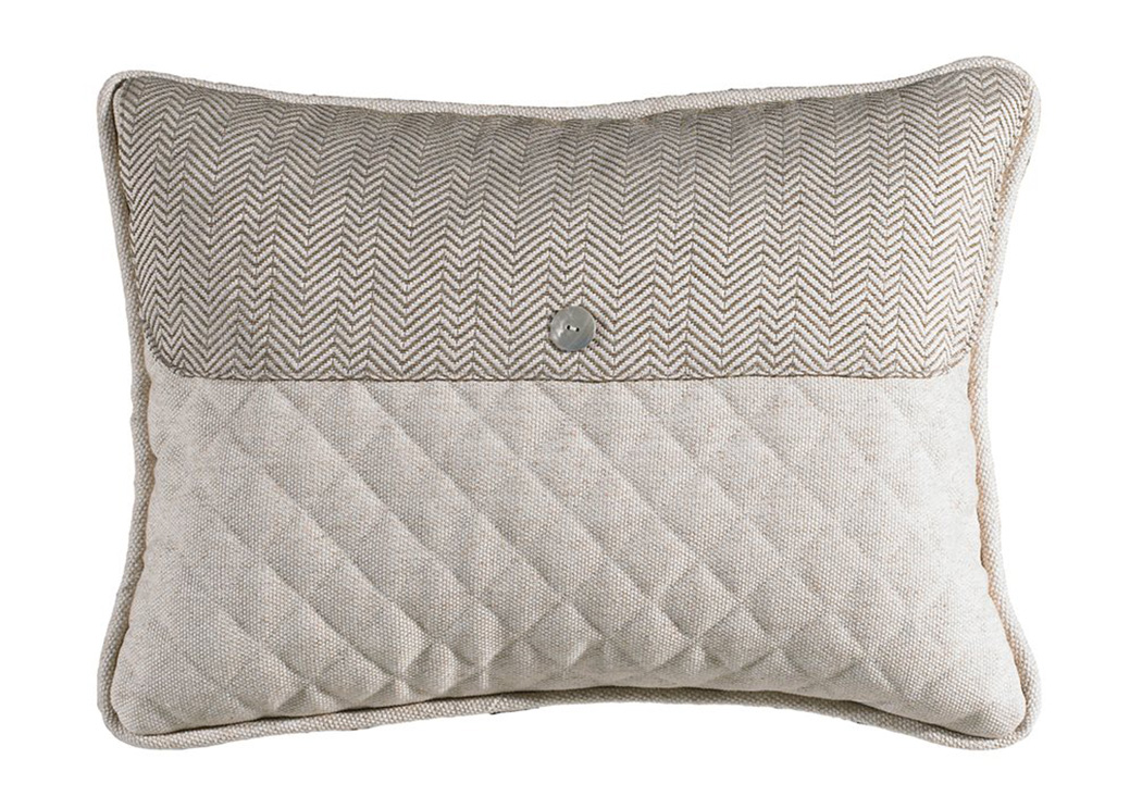 Fairfield Herringbone & Linen Oblong Envelope Pillow,Hi End Accents