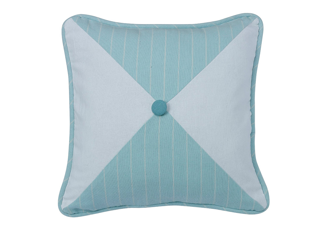 Catalina Aqua & White Reversible Pillow,Hi End Accents