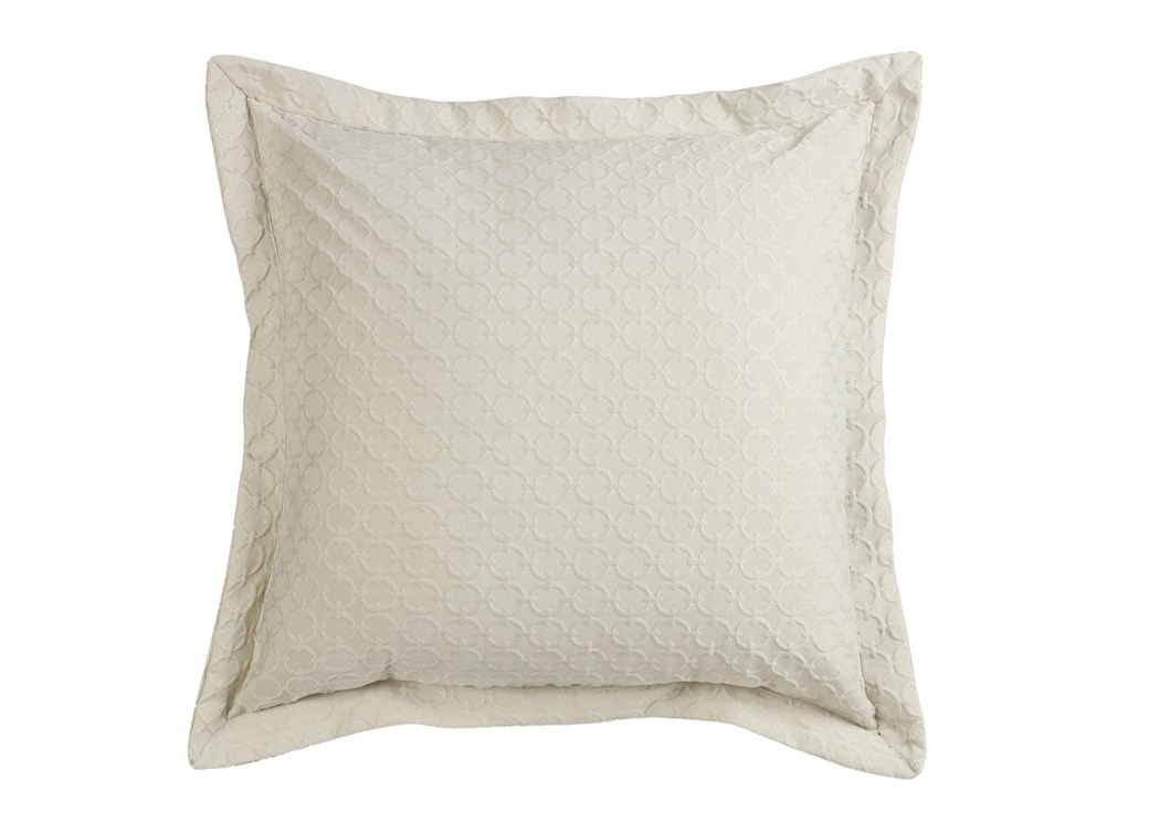 Piedmont Ecru Chain-Link Euro Sham,Hi End Accents