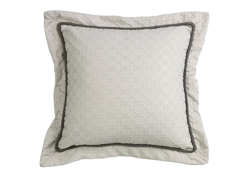 Piedmont Ecru Chain-Link Circle Pillow,Hi End Accents
