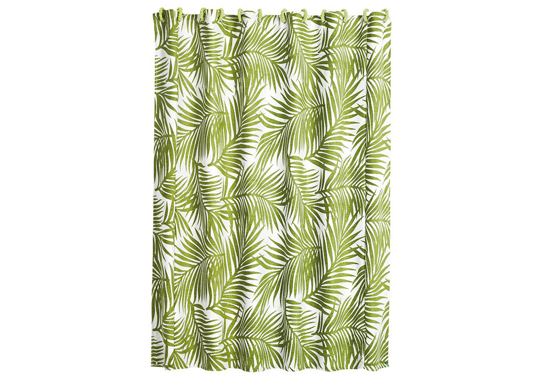 Capri Fern Pattern Shower Curtain,Hi End Accents