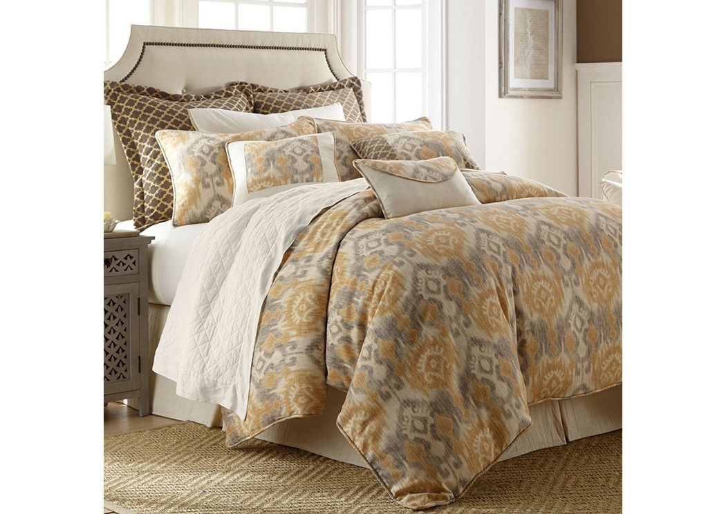 Casablanca Gray Ikat Pattern 4 Piece Super Queen Comforter Set Renaissance Philadelphia Pa