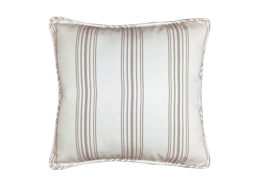 Gramercy Taupe Striped Euro Sham,Hi End Accents
