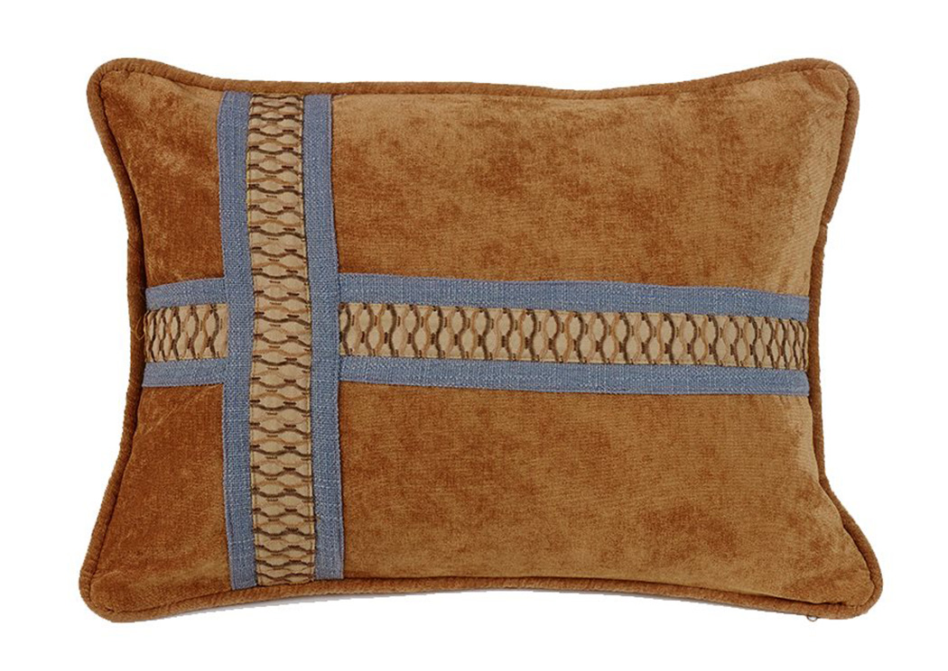 Lexington Rustic Pattern Cross Design Pillow,Hi End Accents
